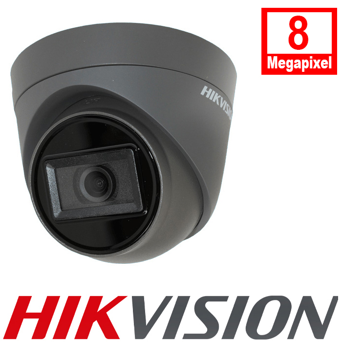 Hikvision DS-2CE78U1T-IT3F/GREY 2.8mm Fixed Lens 8MP 4K 60M IR Turret Camera