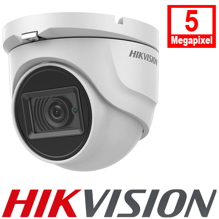 Hikvision DS-2CE76H0T-ITMFS 30m IR Turret Camera 5MP with Built in Audio AOC
