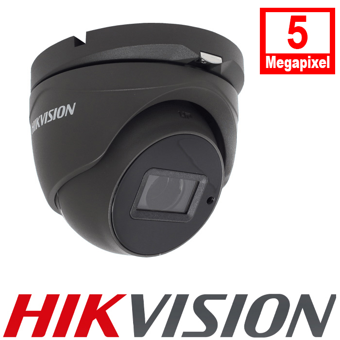 Hikvision DS-2CE79H0T-IT3ZE/GREY(C) 5MP Vari-Focal Lens 40m IR Turret Camera