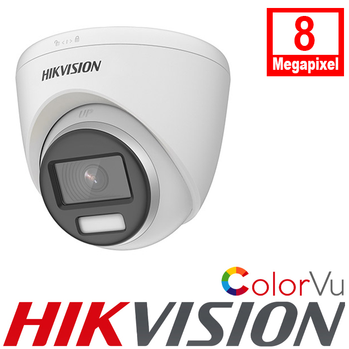 Hikvision DS-2CE72UF3T-E 8MP IP67 Weatherproof ColorVu Turret Camera