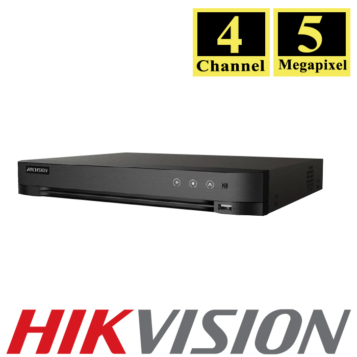 Hikvision 4 Channel 5 MP DVR iDS-7204HUHI-M1S Hikvision iDS-7204HUHI-M1/S 4Ch 5 MP 1U H.265 AcuSense DVR